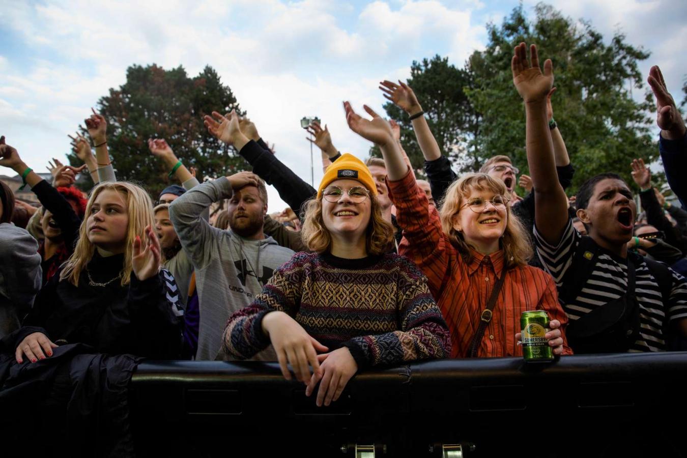 Publikum vor der Bühne beim Wall of Sound-Festival in Horsens, Dänemark