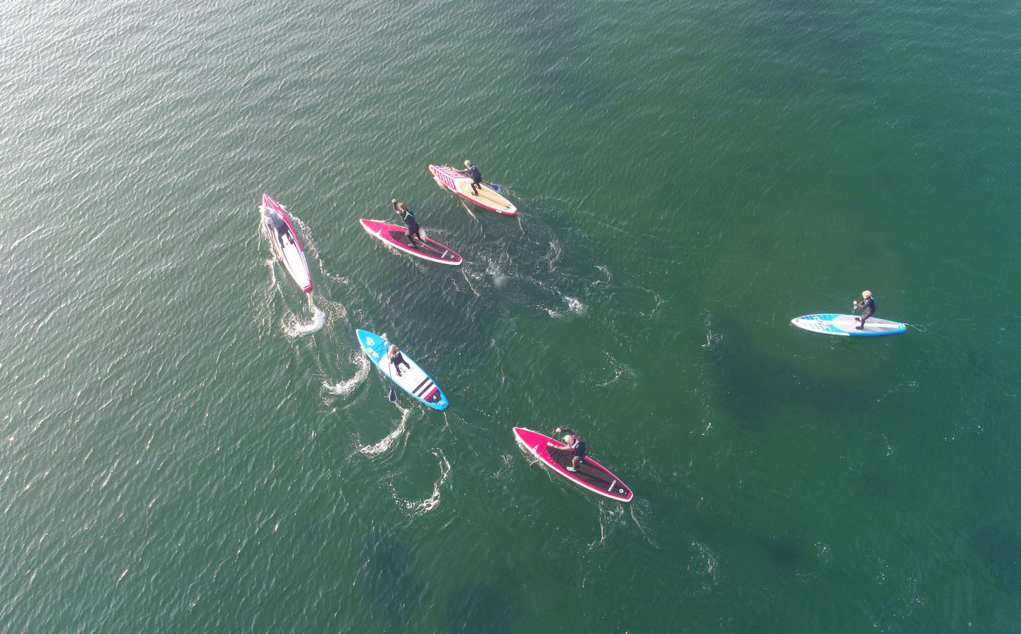 SUP-boards at Hou seen from the air